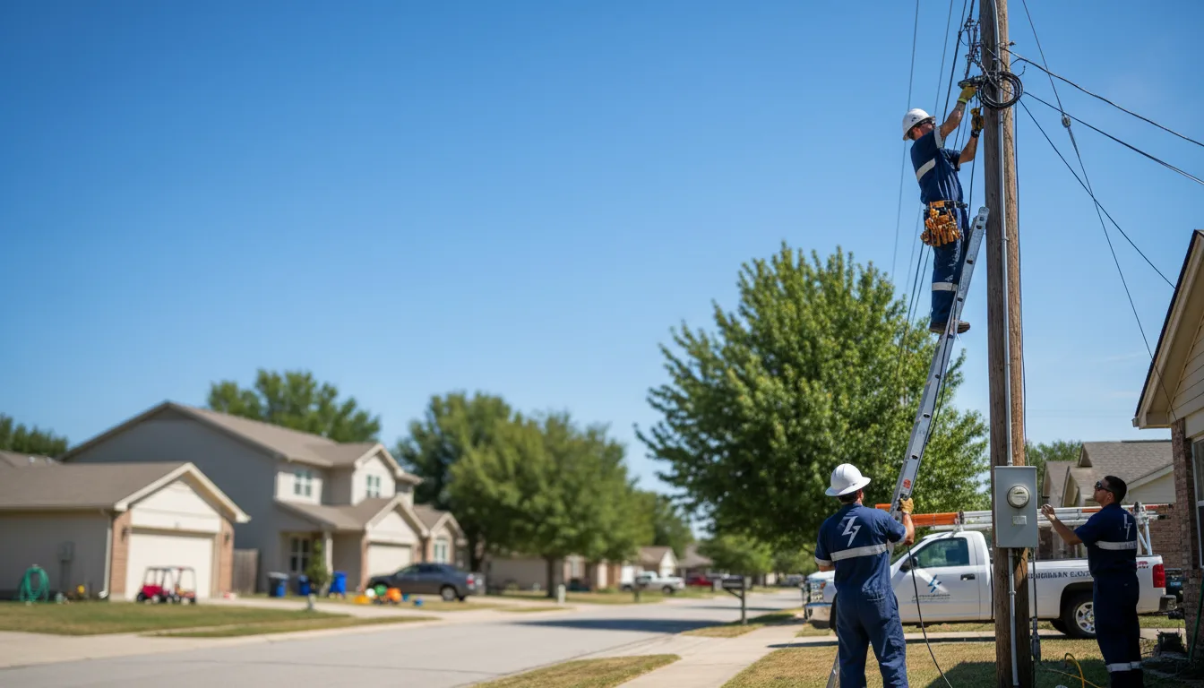 Residential electrician providing installation services in Sand Springs, OK